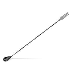 Black trident bar spoon